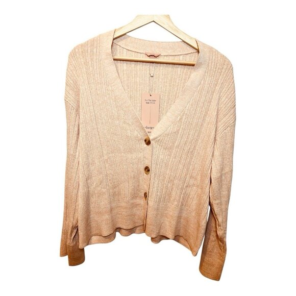 Eberjey Women’s Infinite Sweater Rib Cardigan Size Large Peach Lounge Comfort - Picture 3 of 10